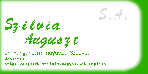 szilvia auguszt business card